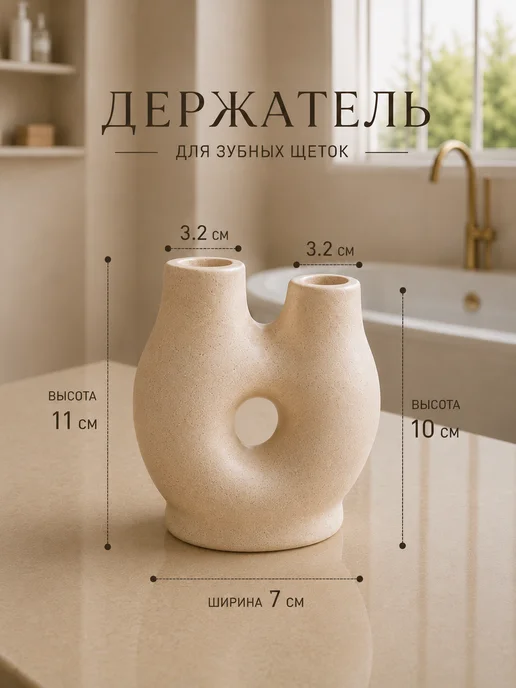 PRIMBERY Набор аксессуаров для ванной комнаты, бежевый, фото 6