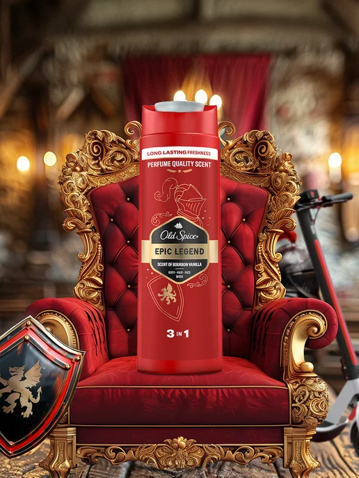 Old Spice Гель для душа + шампунь Epic Legend 400мл, 400 мл, фото 5
