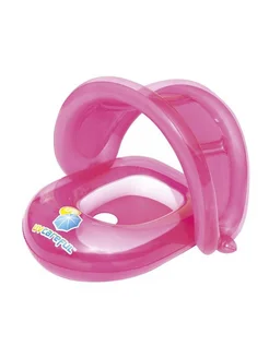 Bestway 34091 Плот с навесом 80х85см. розовый
