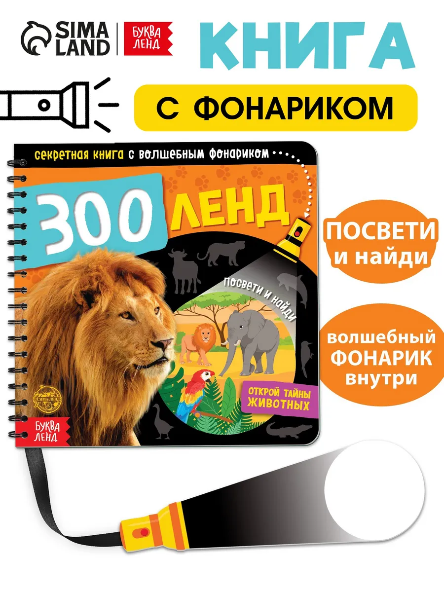 Секретная книга с волшебным фонариком для детей