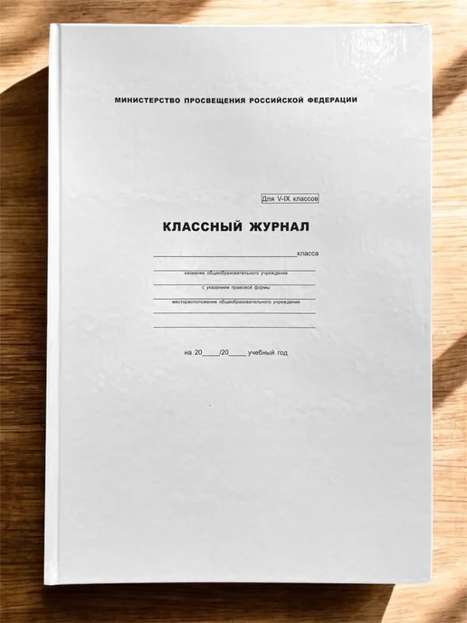 Классный журнал для 5-9 классов, белый