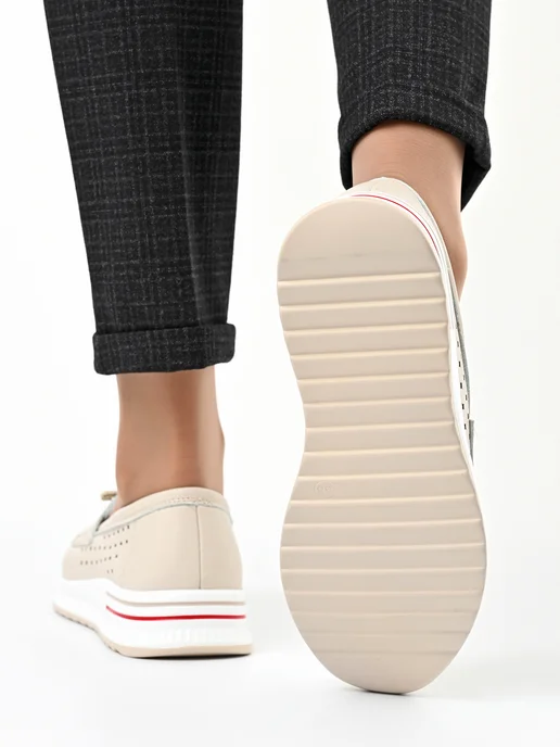 ASIK SHOES Мокасины кожаные перфорированные, вариант, фото 3