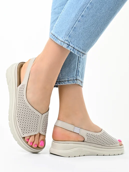 ASIK SHOES Сандалии, бежевый, фото 2