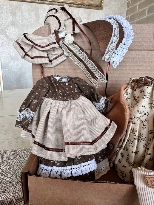 Pollo Одежда для куклы BJD 30 см комплект на Новый год девочке, вариант, фото 4