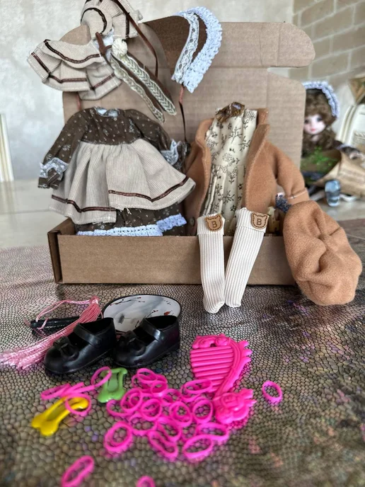 Pollo Одежда для куклы BJD 30 см комплект на Новый год девочке, вариант, фото 8