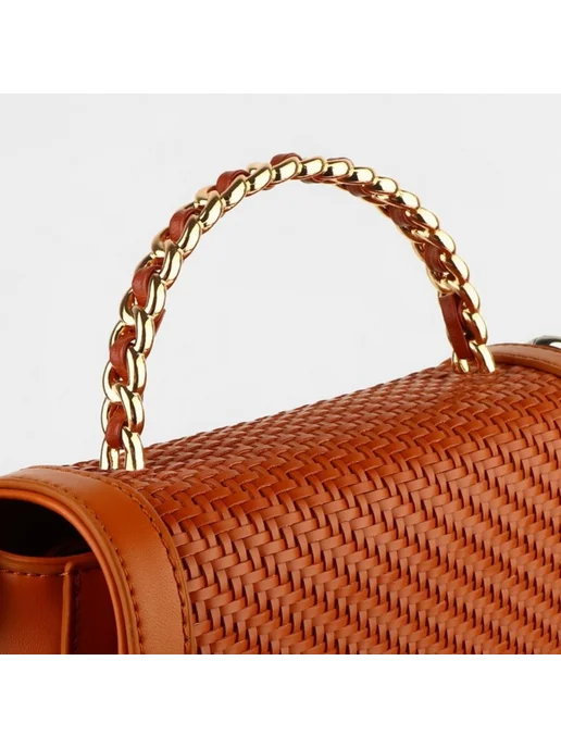 Уют for you Металлическая ручка для сумки, 12,8x6,5 см, золото, коричнев, 12.8x6.5 см, фото 4