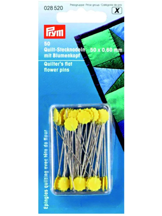 Prym Булавки для квилтинга с головкой в форме цветка 0,60*50мм, желтый, фото 2