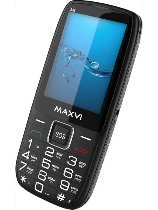 Maxvi Телефон мобильный B32 Black 2 SIM 32Мб Черный, черный, фото 2