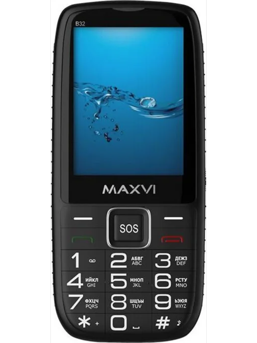 Maxvi Телефон мобильный B32 Black 2 SIM 32Мб Черный, черный, фото 3