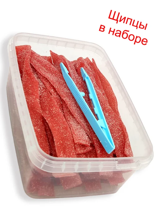 Fruity time Жевательный мармелад Клубника 250гр ремешки, 700 г, фото 5