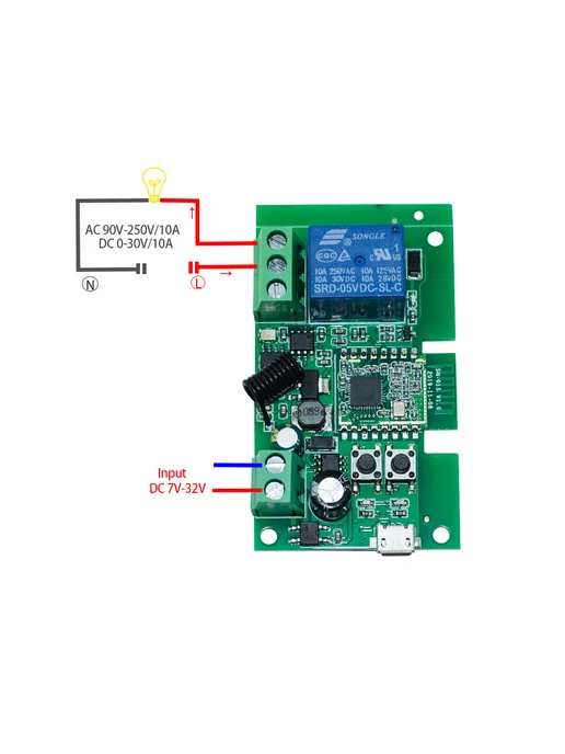 1 канал zigbee умный переключатель сухой контакт 7V-32V, 1 канал умный переключатель, фото 6