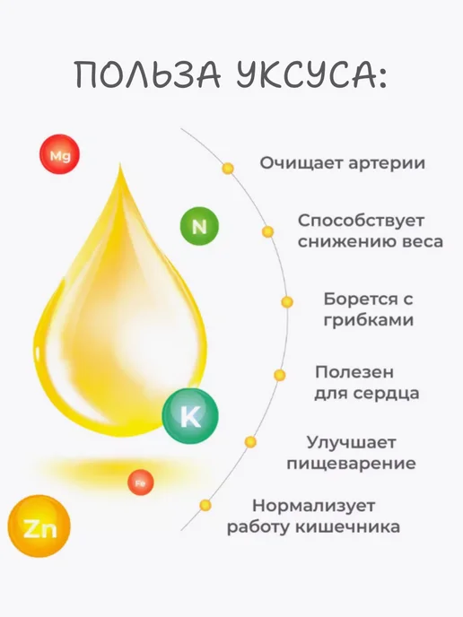 Новый Урожай Уксус (столовый) 9% 1 л х 6 шт, 1 л, 9 шт, фото 2