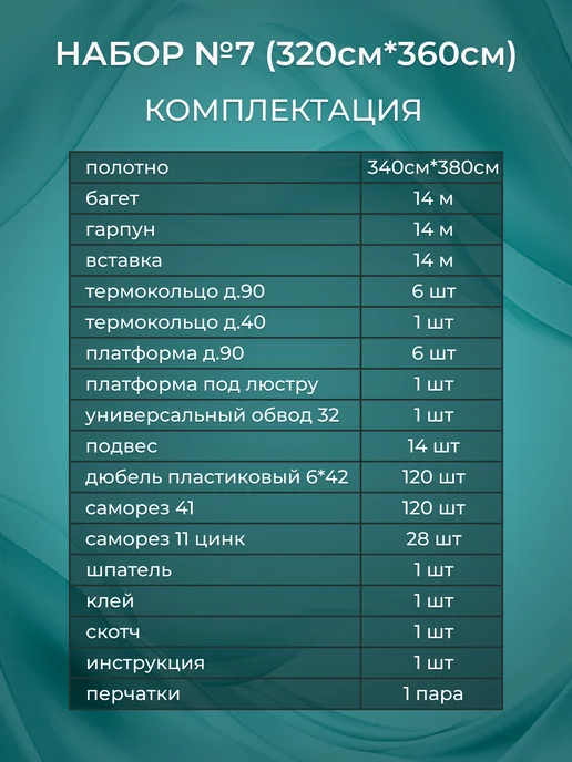Натяжной потолок без нагрева 320*360 (№7), 320x360, фото 5
