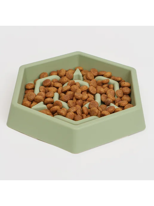 Petmax Миска для медленного кормления кошек и собак, 21,5х19х3,5 см, 19x3.5 см, фото 5