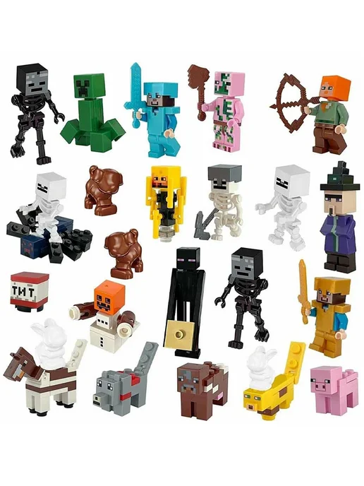 Toyrock Большой набор фигурок майнкрафт Minecraft 30 шт, 30 шт, фото 3
