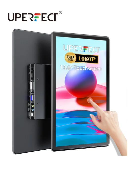 Uperfect 15,6-дюймовый сенсорный портативный монитор VGA DVI HDMI USB, вариант