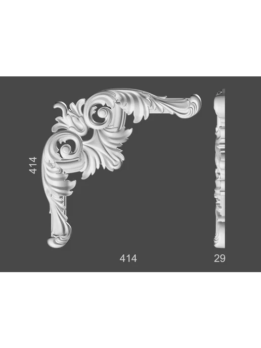 DECOR KZ Декоративный угол У18 из полиуретана, вариант, фото 2