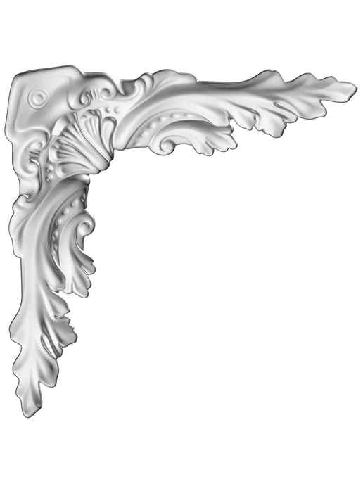 DECOR KZ Лепнина угол У11 - DD301 резной 310х310х33, 310x33