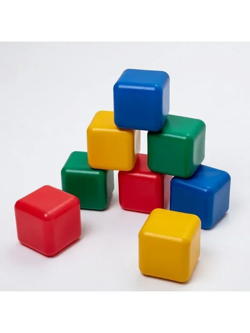 Соломон Набор цветные детские кубики 8 штук для малышей 12x12 см, 12x12 см, фото 7