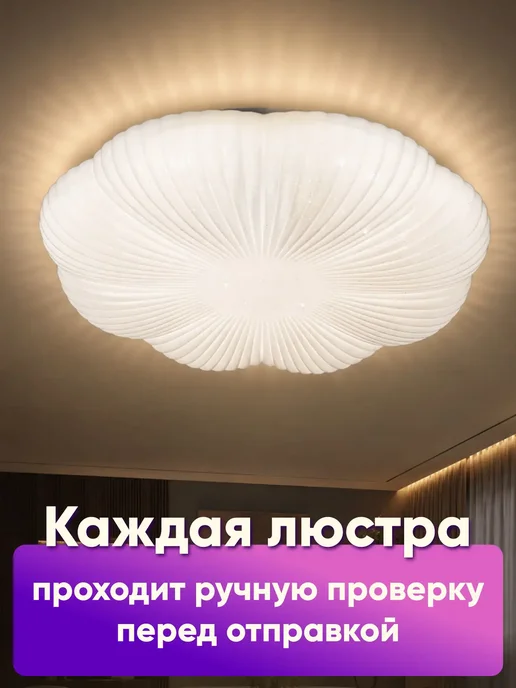 WEDO LIGHT Люстра потолочная LED 90Вт 50см пульт для зала спальни, 90 Вт
