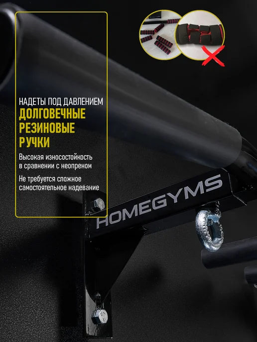 HOMEGYMS Турник наддверный 3 хвата, черный, фото 3