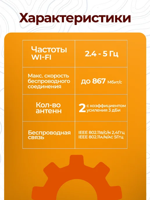 Адаптер WiFi 2х диапозонный (1300Mbps) USB 3.0, черный, фото 2