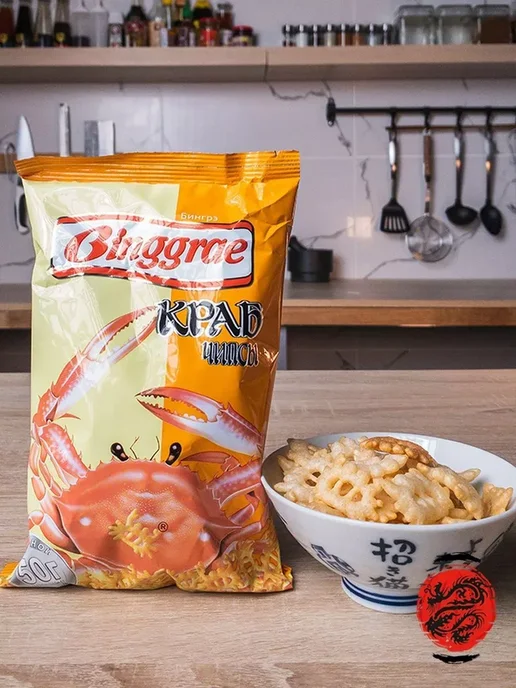 Binggrae Чипсы воздушные со вкусом краба, 130 г, 130 г, фото 4