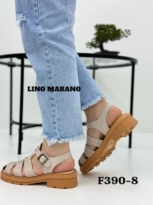 Lino marano Босоножки летние сандалии на платформе, бежевый, фото 5