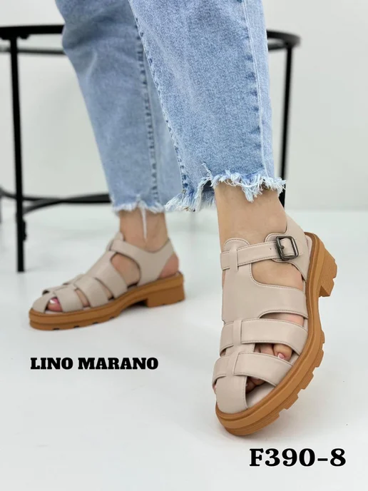 Lino marano Босоножки летние сандалии на платформе, бежевый, фото 6