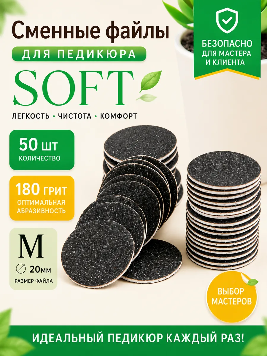 Сменные файлы для педикюра СОФТ М 180