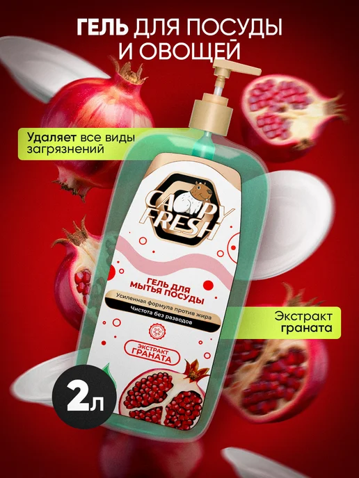 CAPYFRESH Гель для мытья посуды, 2 л