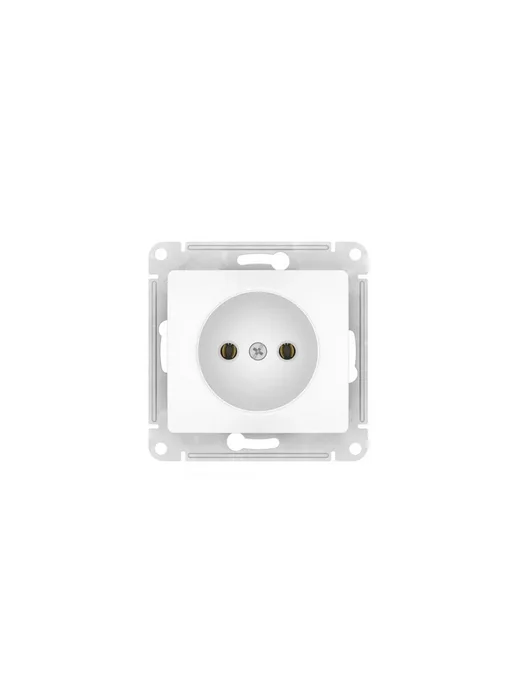 Systeme Electric Розетка без заземления, без шторок, Glossa, белый, фото 2