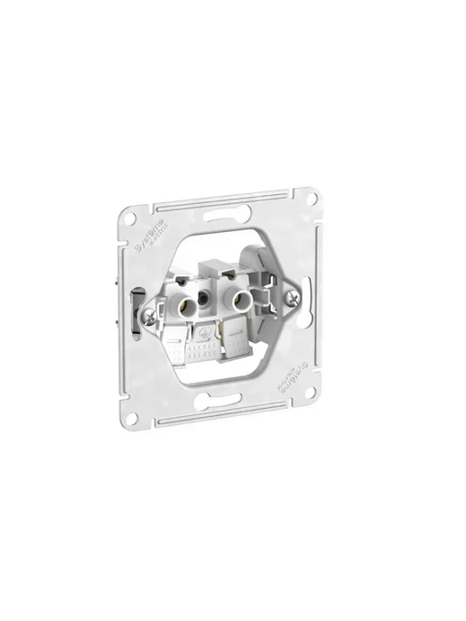 Systeme Electric Розетка без заземления, без шторок, Glossa, белый, фото 3