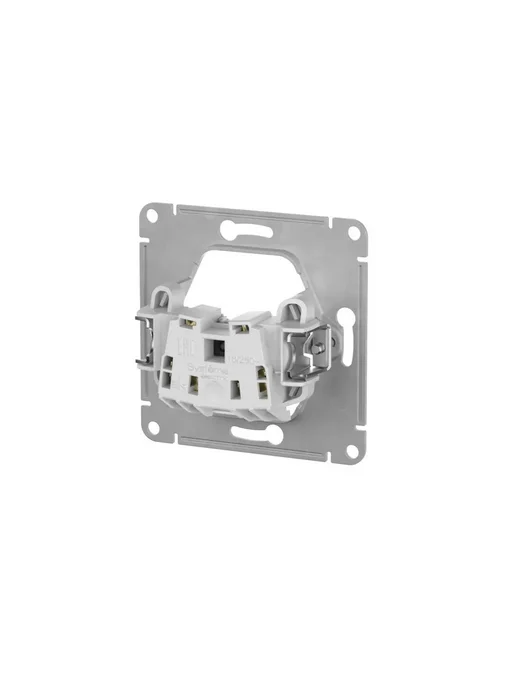 Systeme Electric Розетка без заземления, без шторок, Glossa, белый, фото 4