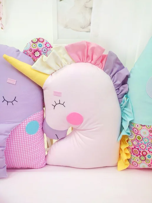 Natali_Funkner Бортики в кроватку для новорожденных набор, фиолетовый, фото 3