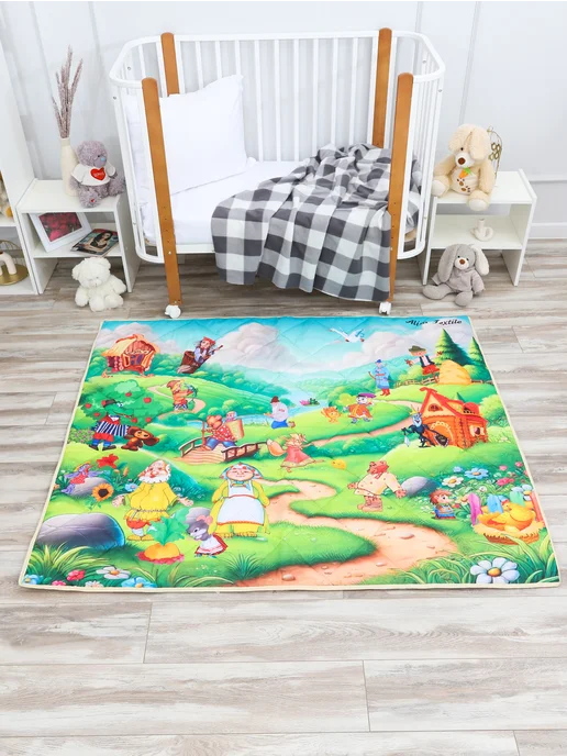 Alisa Textile Коврик для ползания тканевый, синий, фото 7
