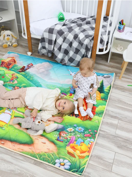 Alisa Textile Коврик для ползания тканевый, синий, фото 8