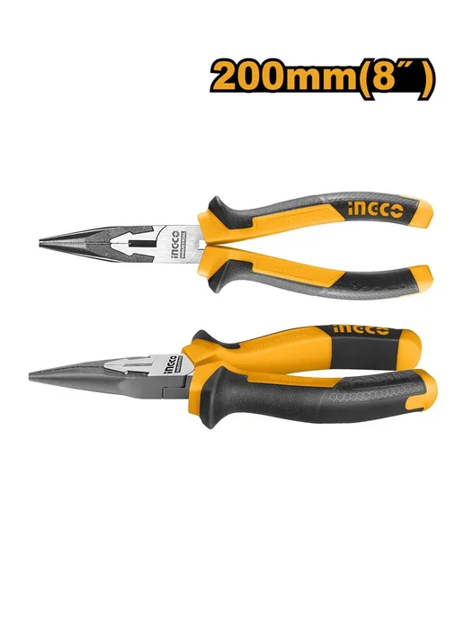 INGCO Тонкогубцы HLNP08208 200 мм, черный