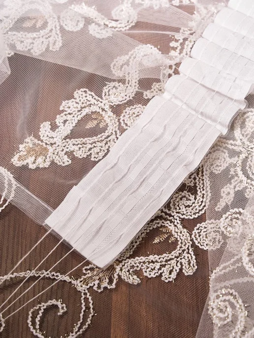 Tulle тюль сетка с вышивкой в спальню и гостиную 200х250 см, 200x250 см, фото 4