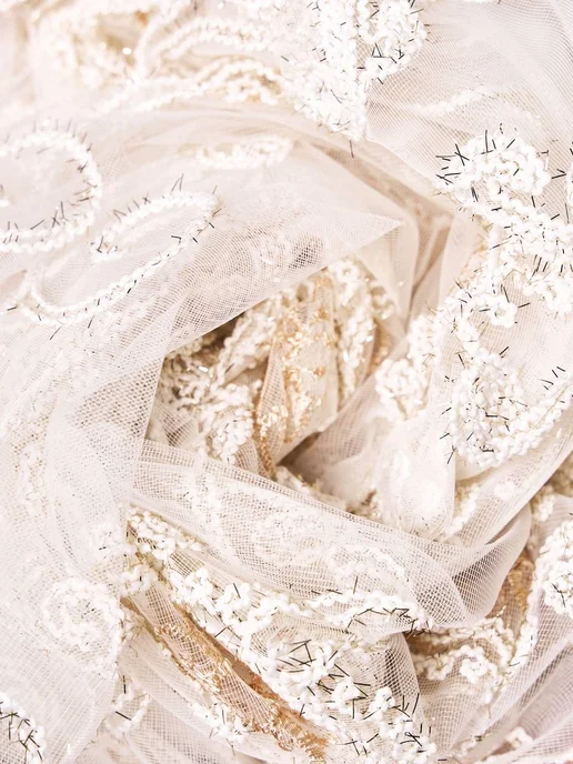 Tulle тюль сетка с вышивкой в спальню и гостиную 200х250 см, 200x250 см, фото 6