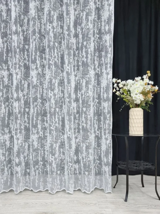 Ruby home decor Тюль мрамор в гостиную 200х250, 200x250, фото 5