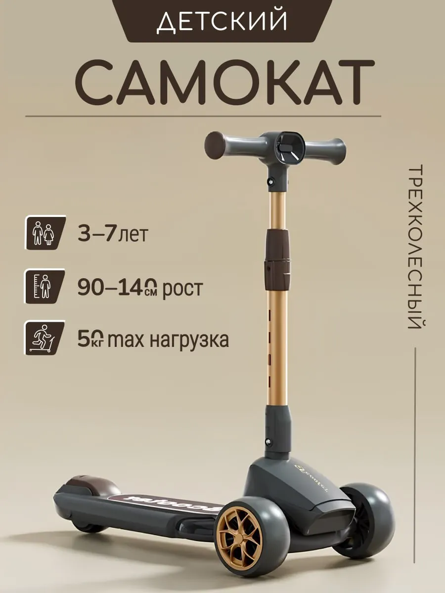 Самокат детский трехколесный
