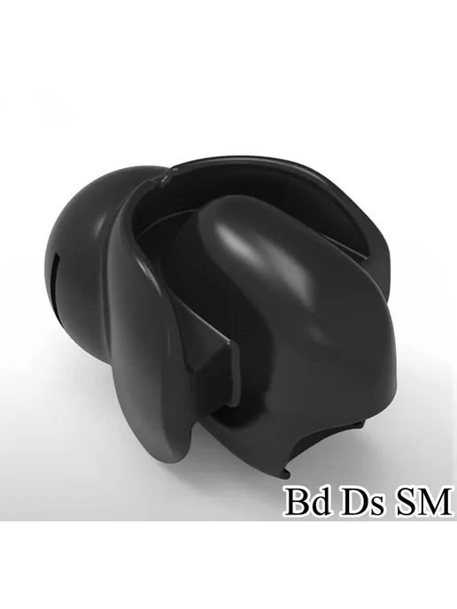 Bd Ds SM Кляп - капа с фиксацией языка и замком, черный, фото 2