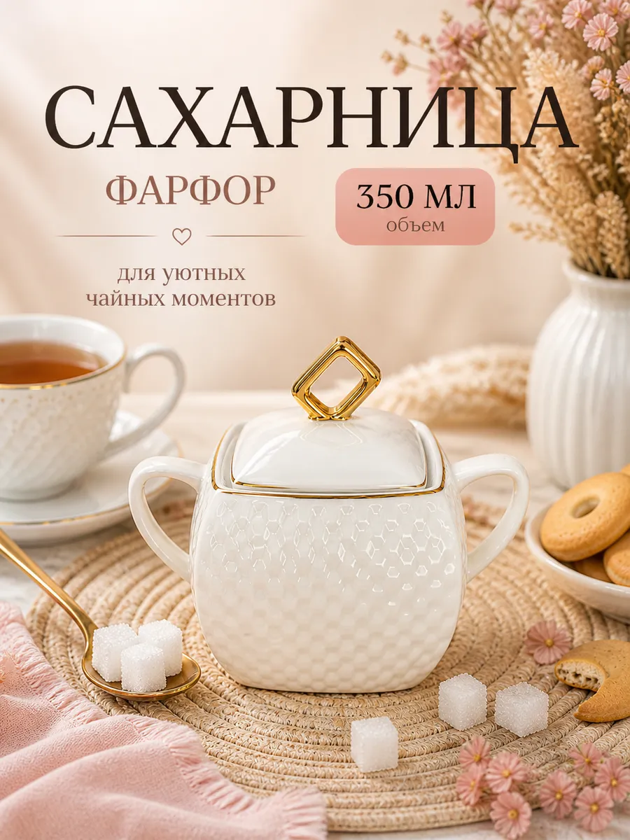 Сахарница фарфор с крышкой