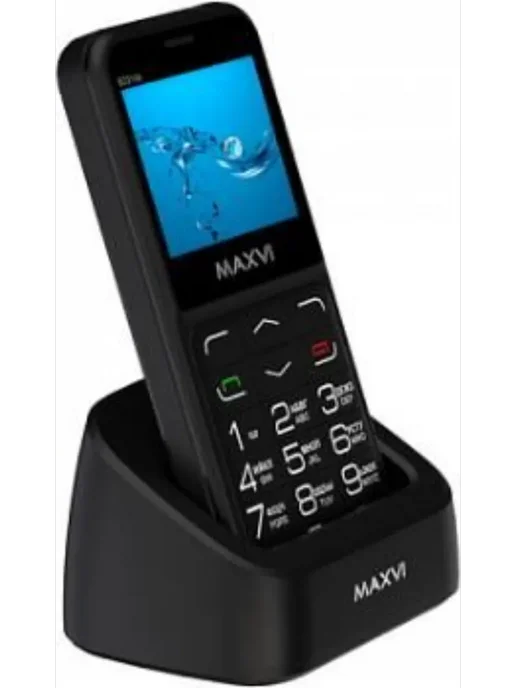 Maxvi Телефон мобильный B231ds Black 2 SIM 32Мб Черный+докстанция, черный, фото 2