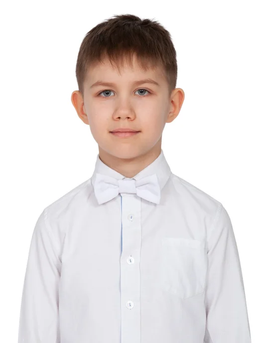 КАРНАВАЛОФФ Галстук-бабочка черный детский, белый, фото 4