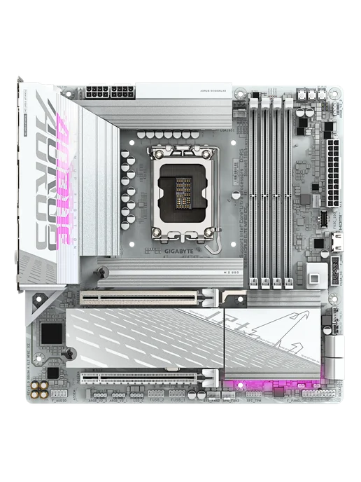 AORUS Материнская плата B860M ELITE WIFI6E ICE LGA1851 Intel, белый, фото 2