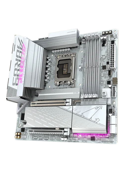 AORUS Материнская плата B860M ELITE WIFI6E ICE LGA1851 Intel, белый, фото 3