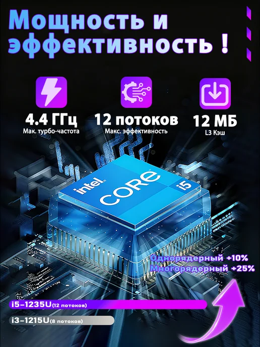Ноутбук игровой для работы 14"i5-1235U 16 ГБ +512ГБ, 16 ГБ, 512 ГБ, фото 3