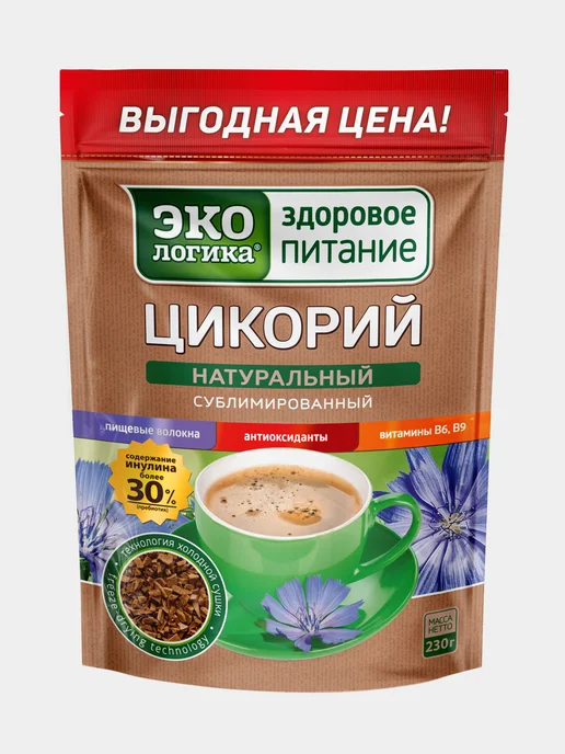 Экологика Здоровое Питание Цикорий натуральный растворимый сублимированный 2 шт по 85 г, 2 шт, 230 г, фото 2